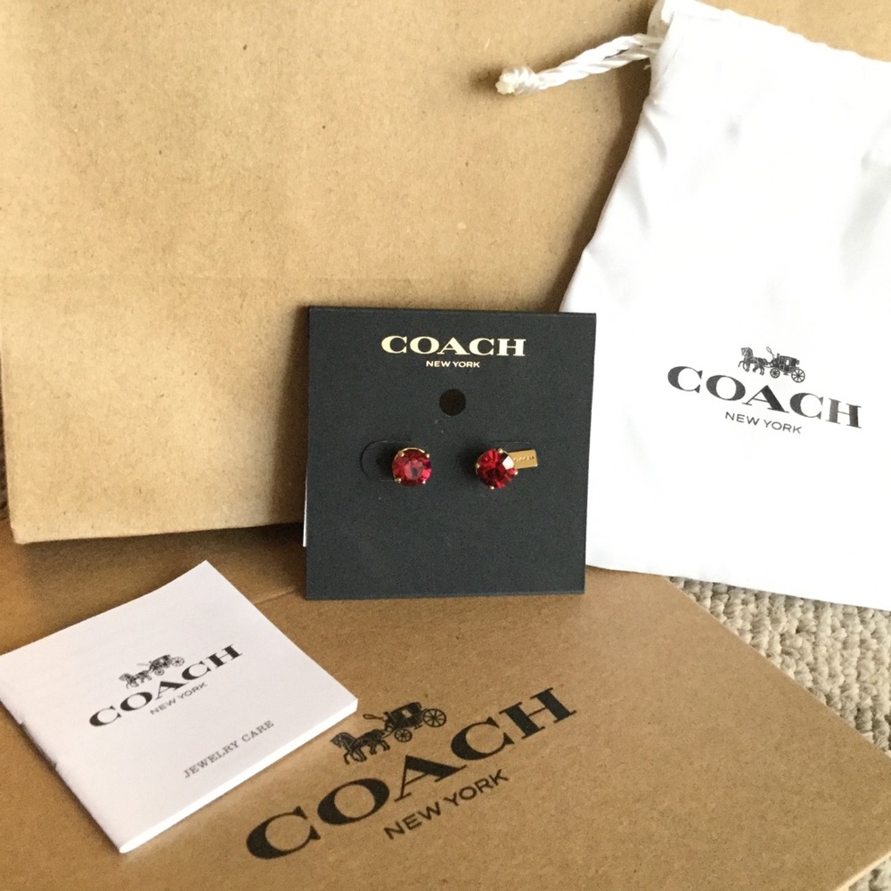 Wizard of oz RUBY EARRINGS (COACH F38035) RED/GOLD - Picture 6 of 6